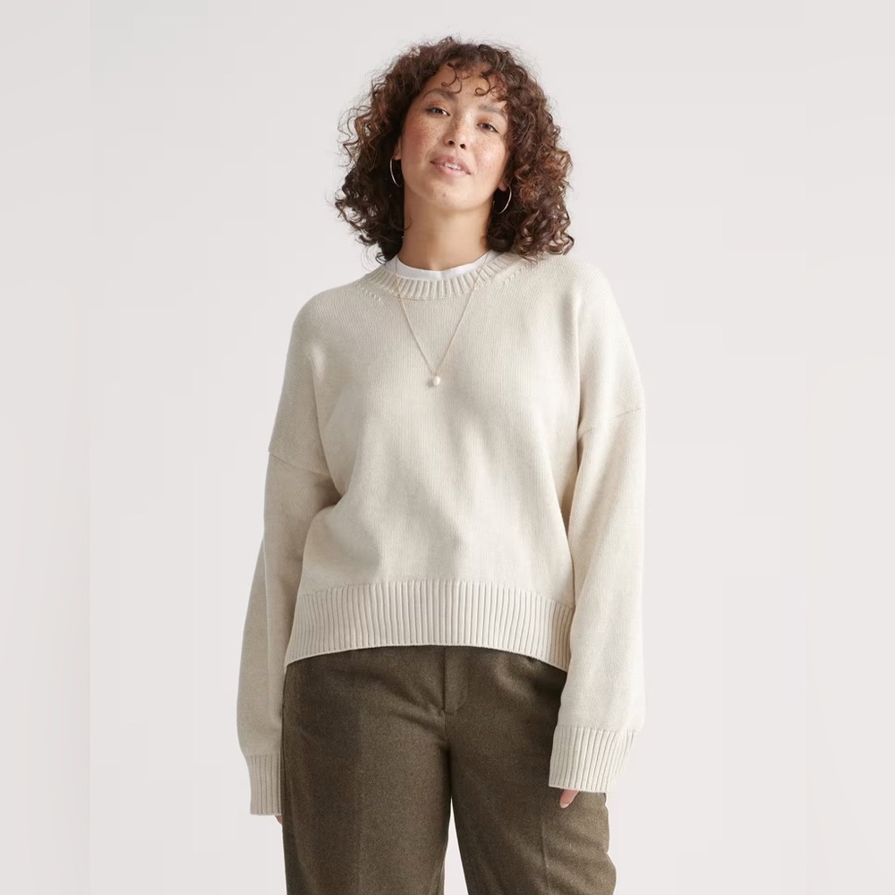 Quince 100%Organic Cotton Boyfriend Crew